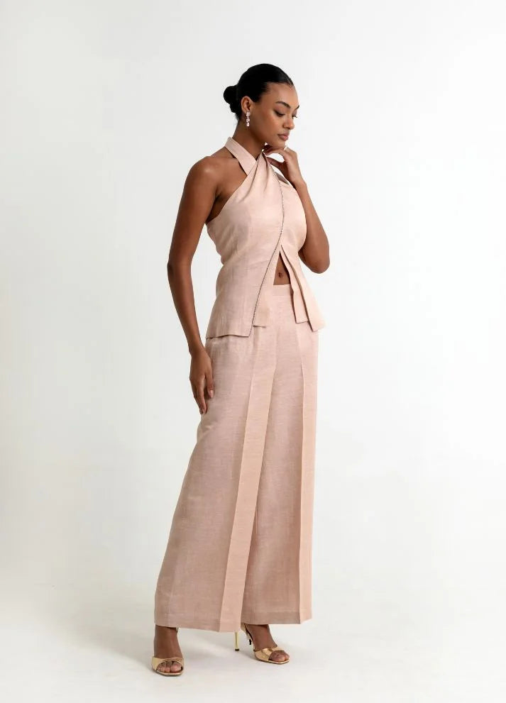 Skye Co-ord Set in Peach Dust