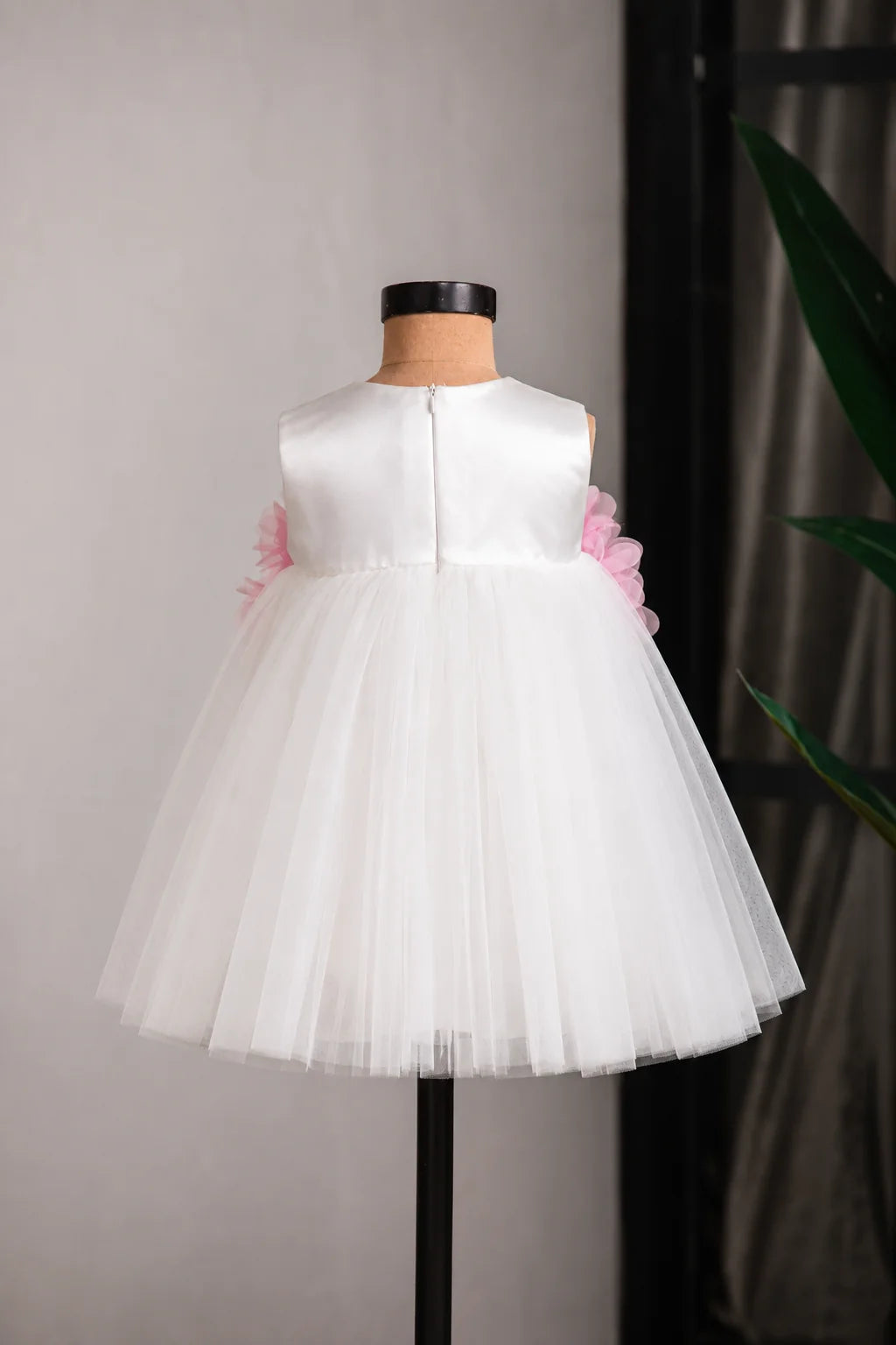 White Arched Flower Dress