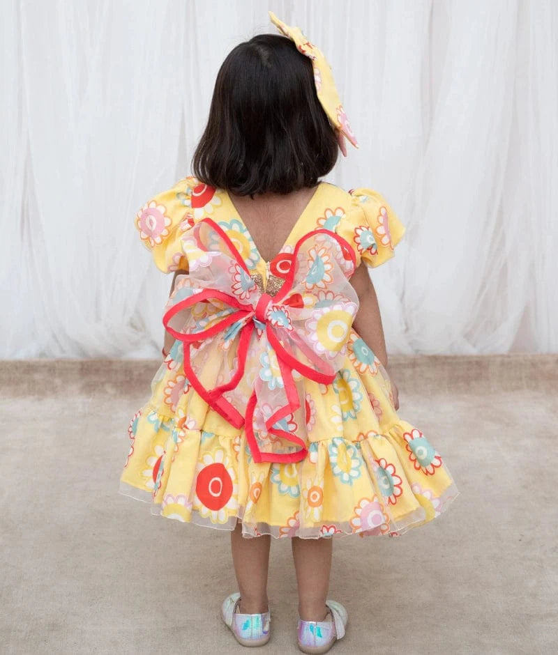 Yellow Organza frock
