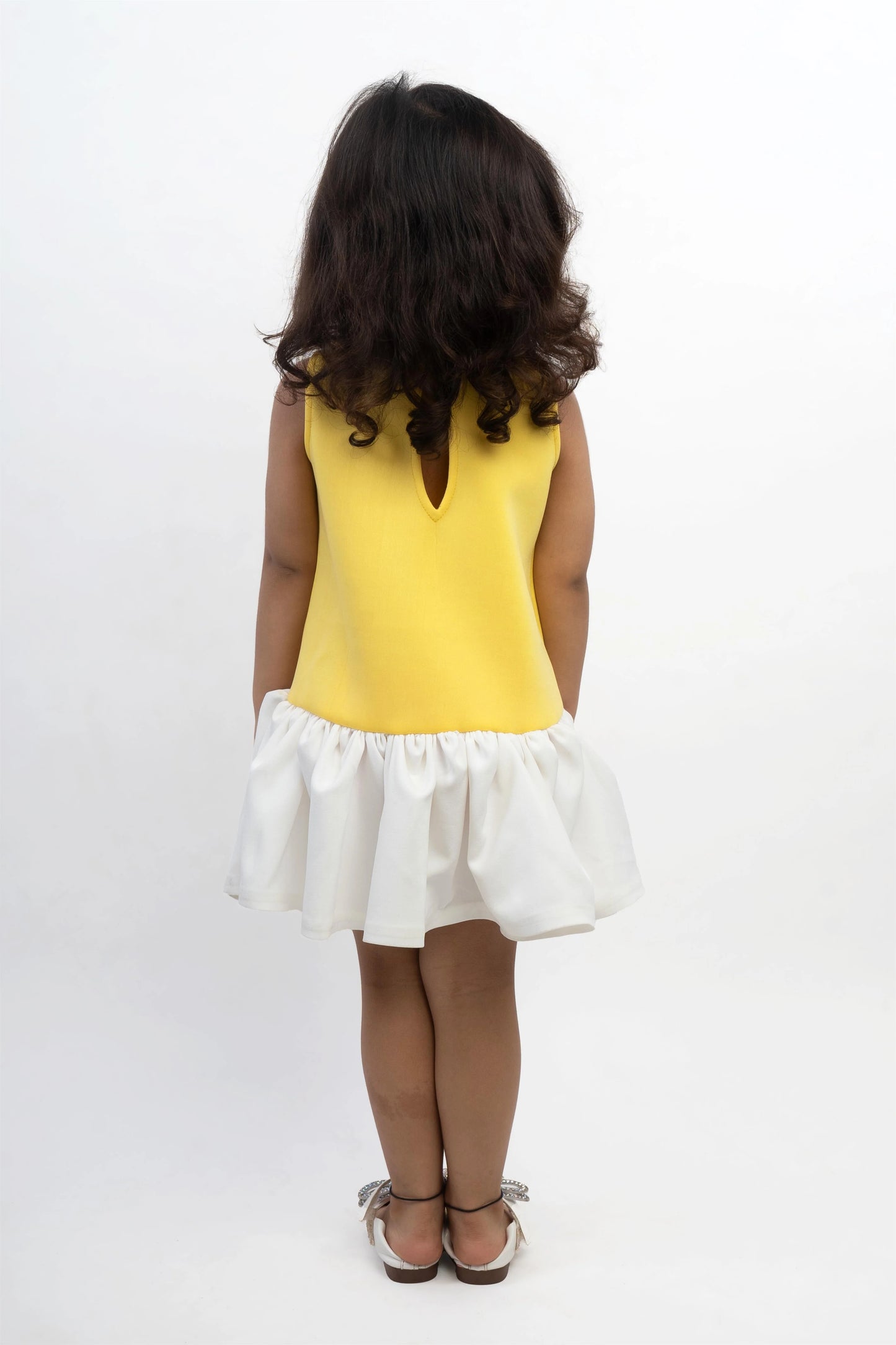 Yellow White Seq Dress