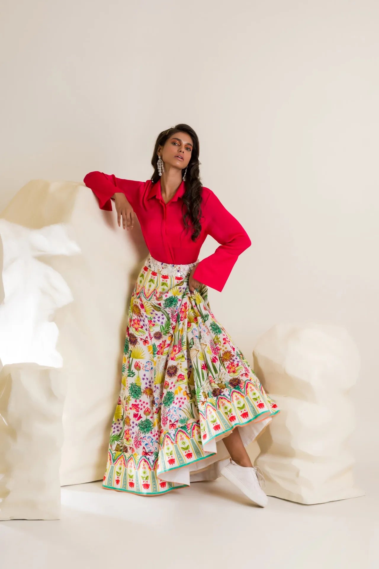 Printed Lehenga With Shirt