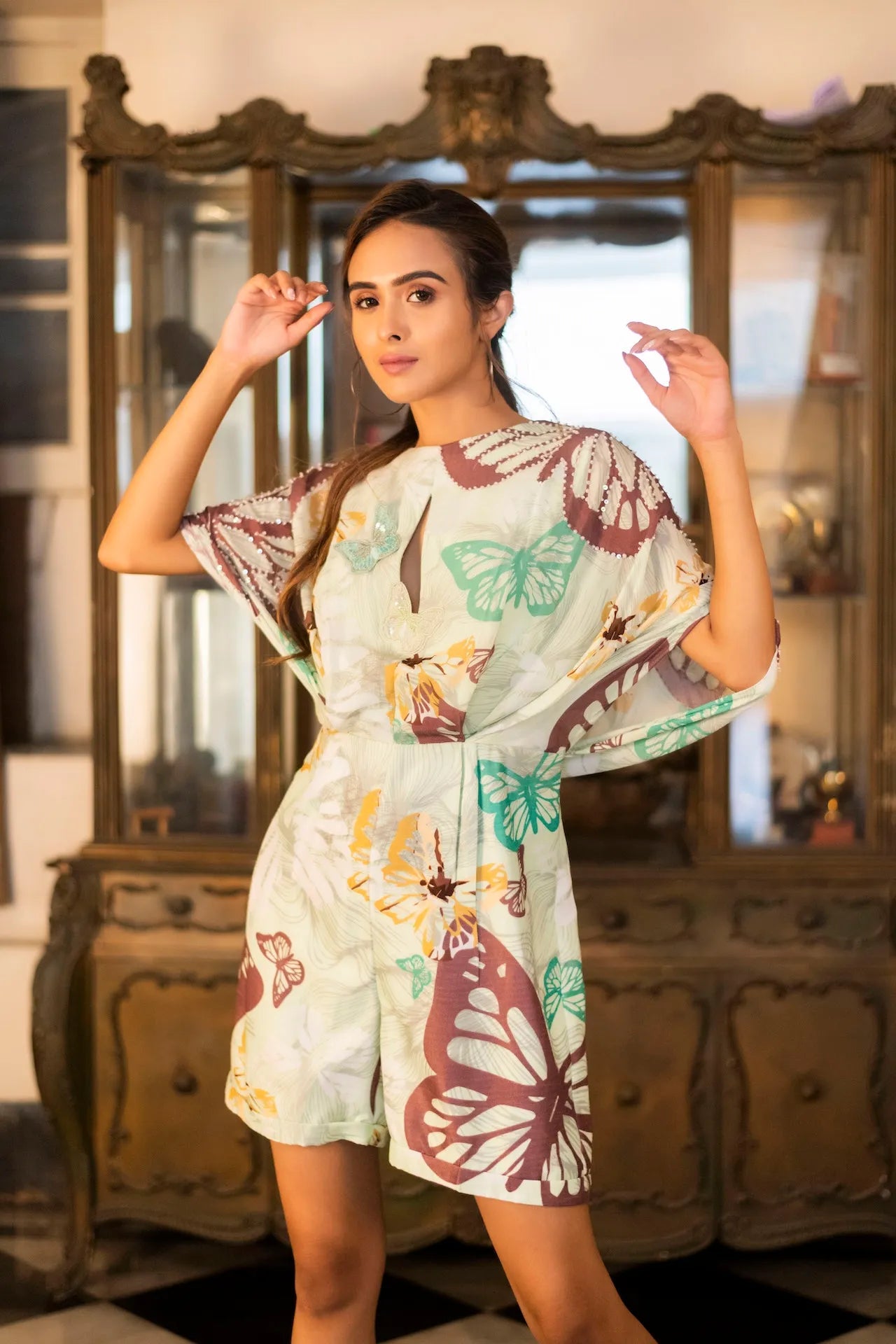 Butterfly Printed Playsuit