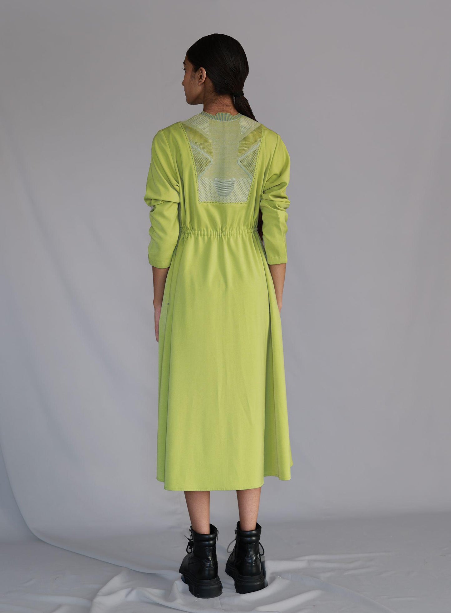 Knitted Panel Long Dress