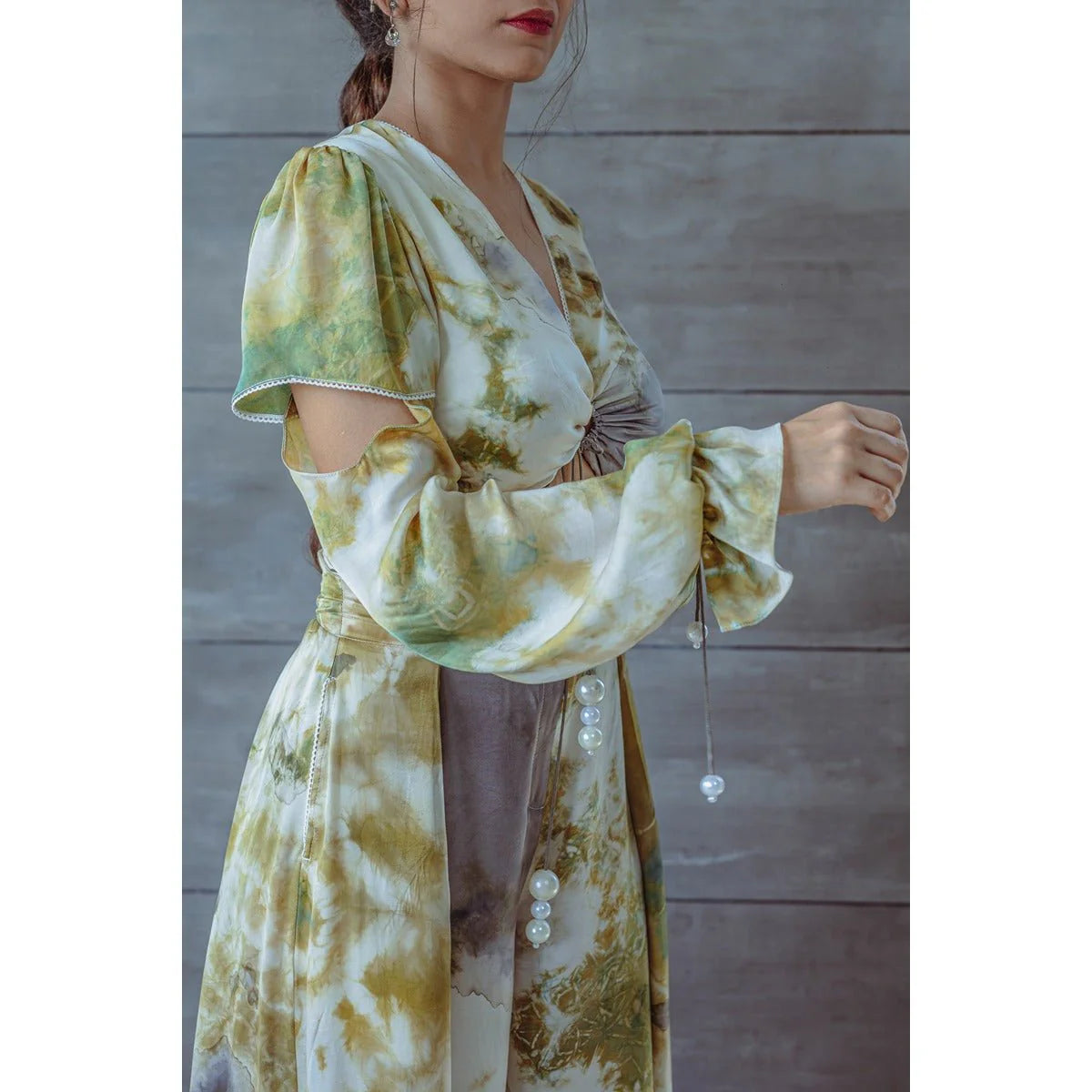 Jean jade Crop Blouse
