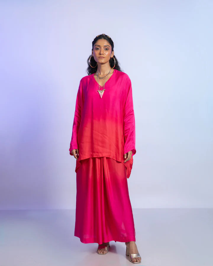 Sorbet Ombre Draped Skirt Set