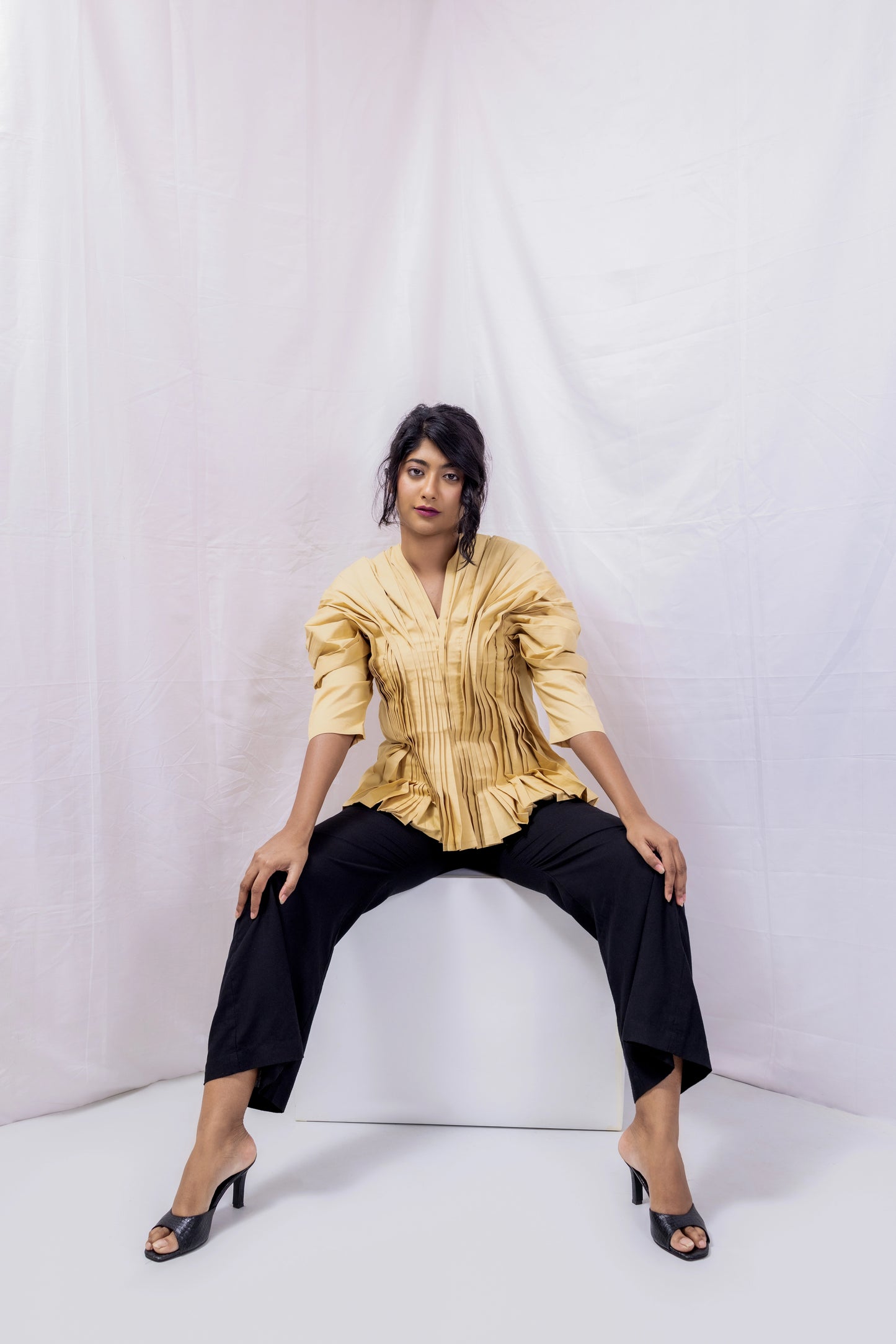 Signature Pleated Top