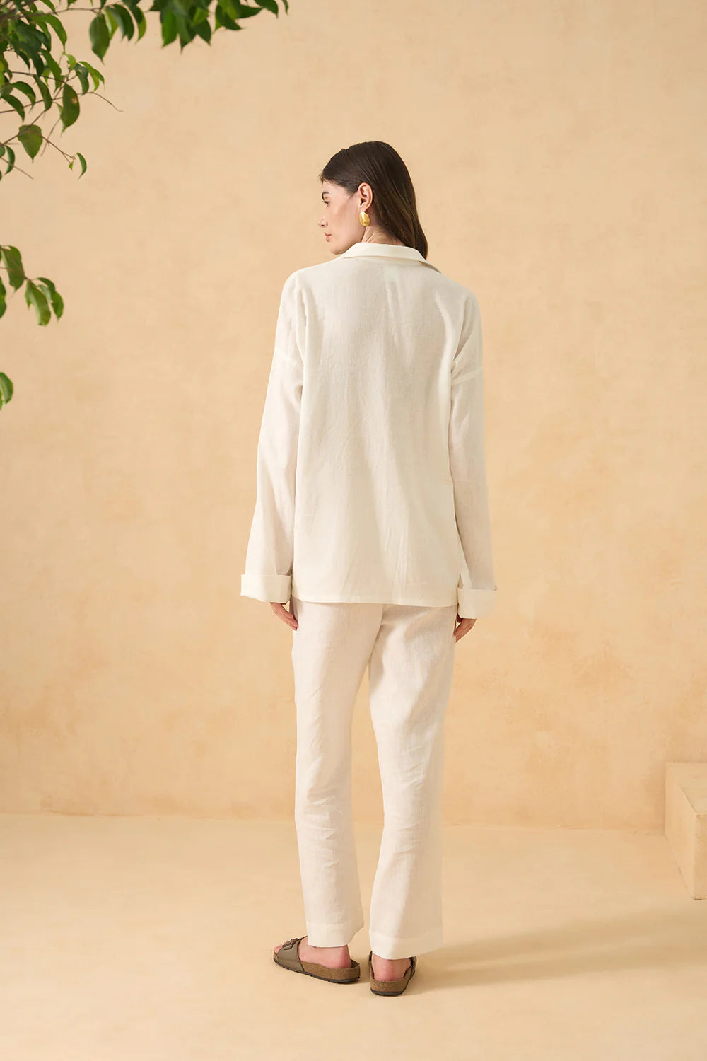 Coconut Veil Pure Linen Co-ord Set