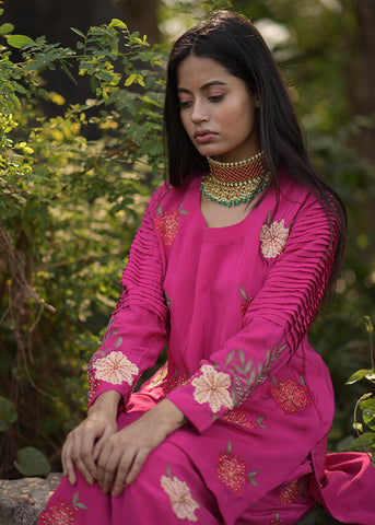 Haniya Set Gulabi Pink