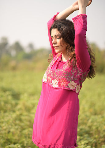 Farah Koti Set Gulabi Pink