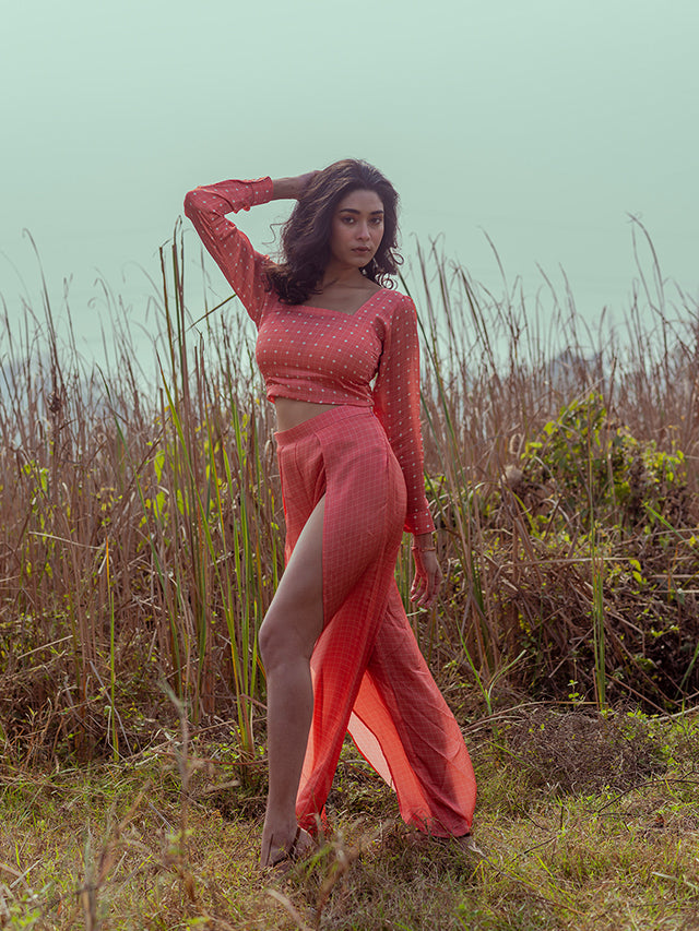 Coral Flowy Pants