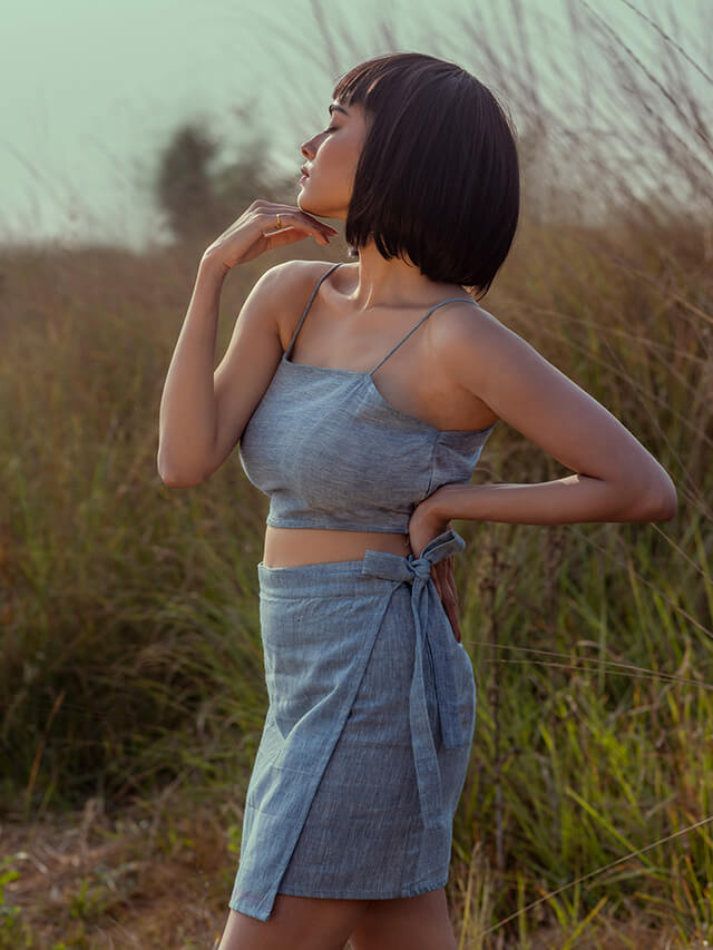 Indigo Mini Skirt