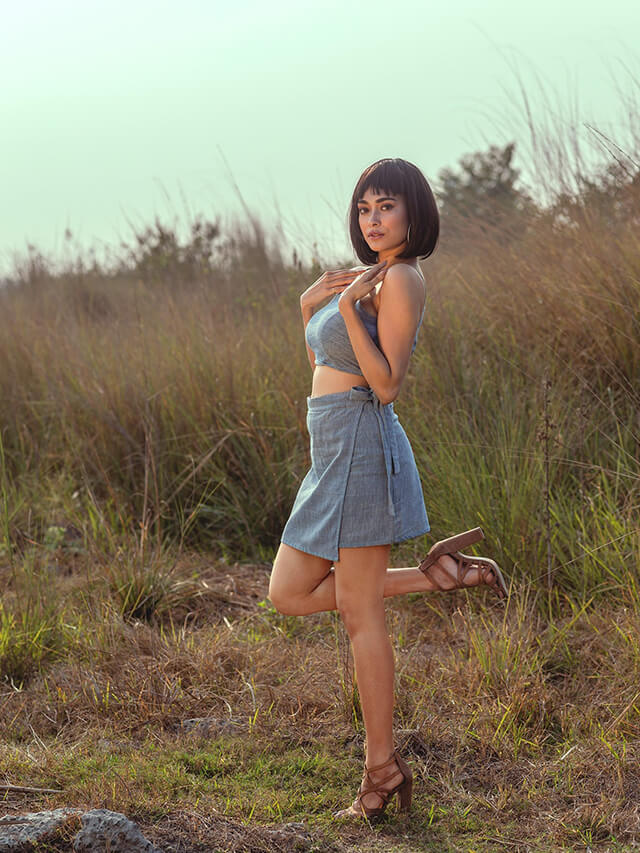 Indigo Mini Skirt