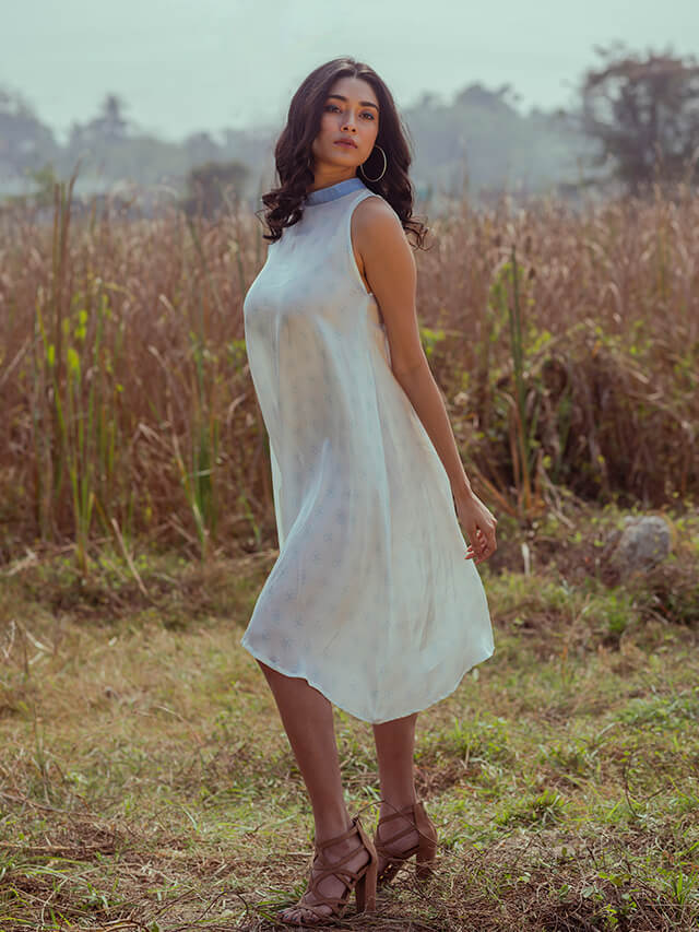 Tie Neck Dress