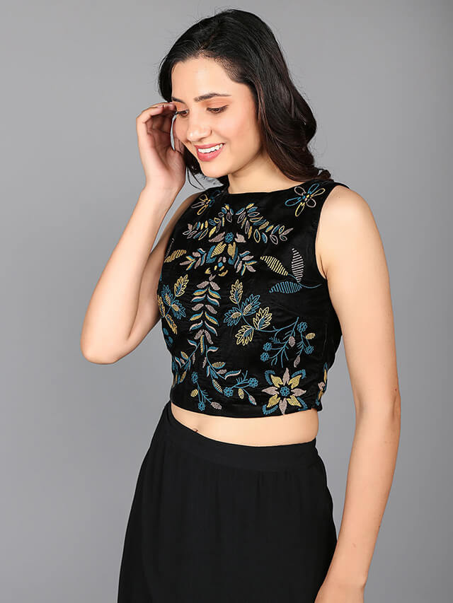 Velvet Crop Top