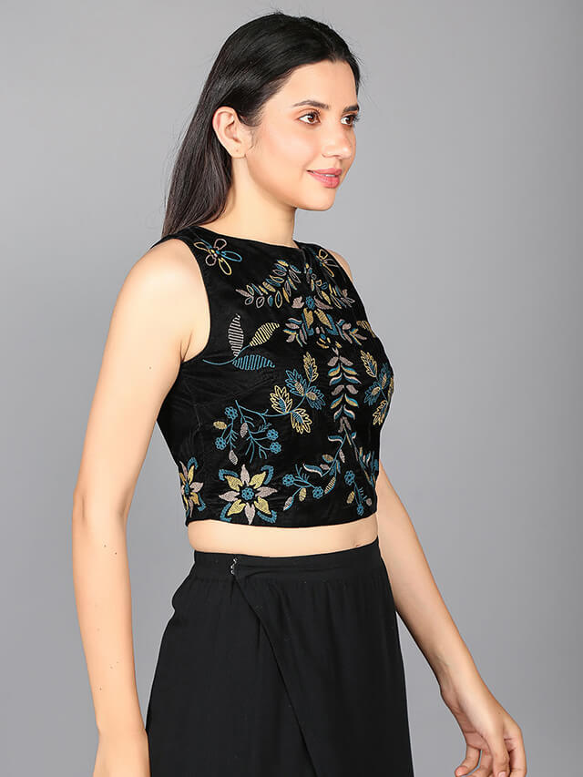 Velvet Crop Top