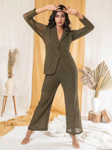 A Smart and Chic Blazer With the Lacey Pants