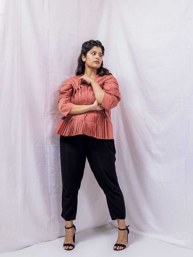 Signature Pleated Top
