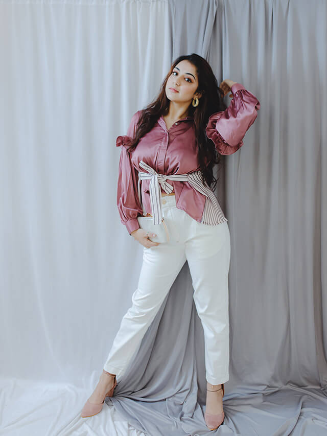 Satin Wrinkle Shirt