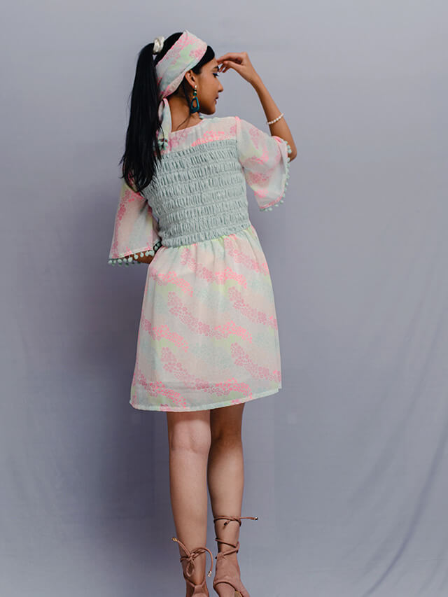 Neon Floral Dress