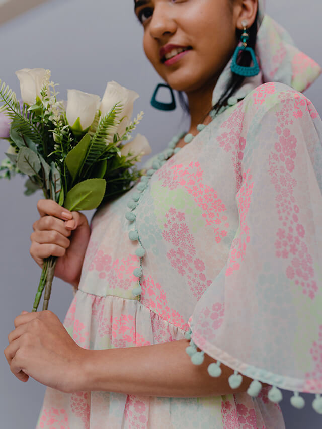 Neon Floral Dress