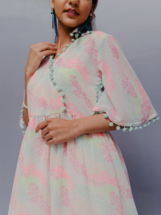 Neon Floral Dress