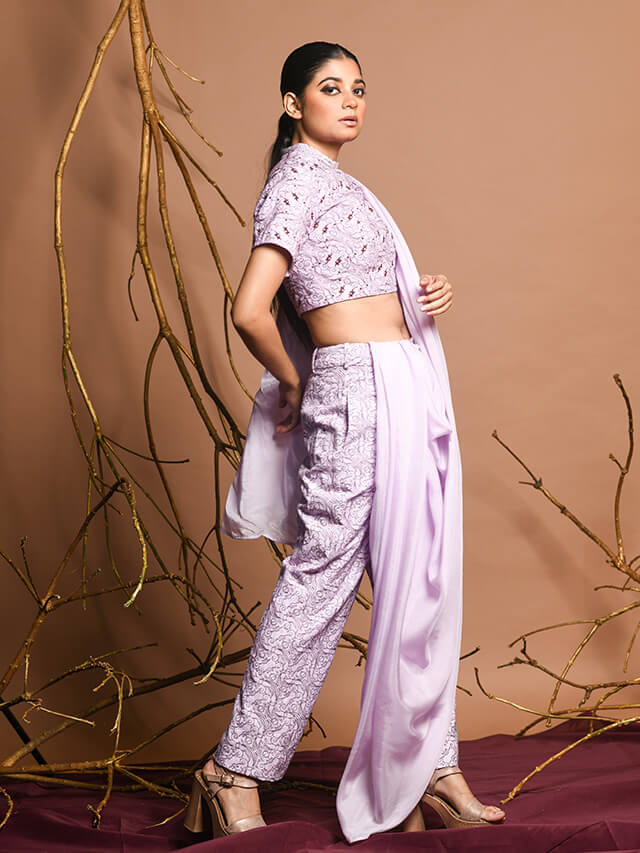 EMRYS Hand Embroidered Linen Pant Set
