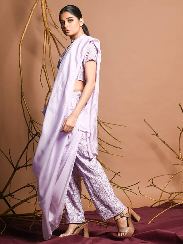 EMRYS Hand Embroidered Linen Pant Set
