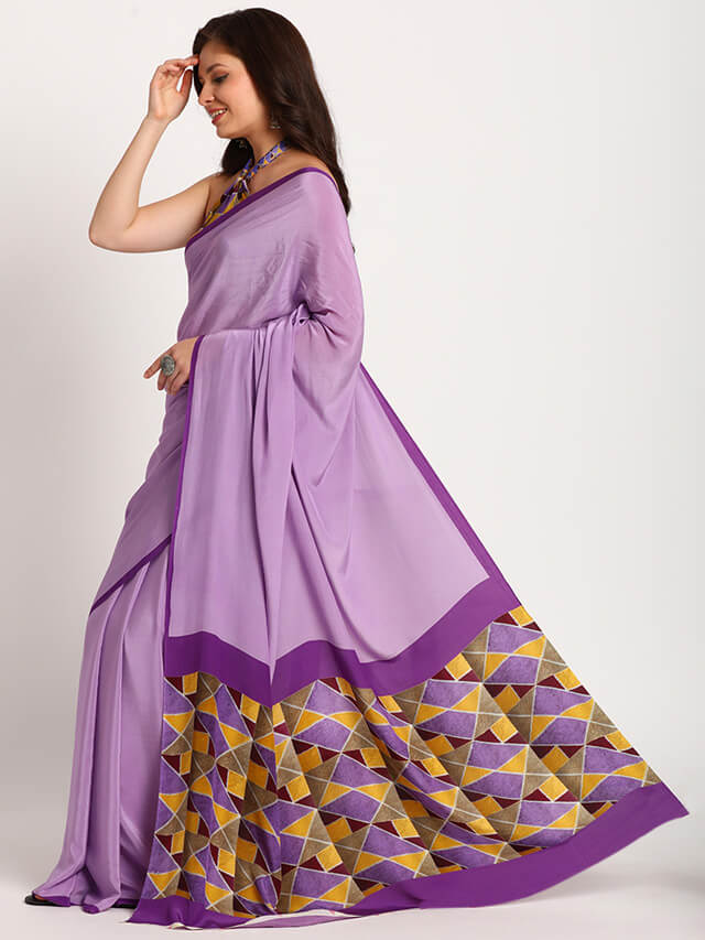 Maze 17|Printed Saree|Crepe