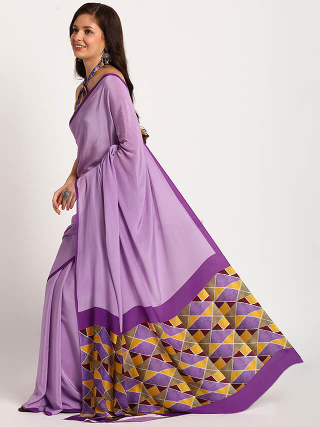 Maze 17|Printed Saree|Crepe