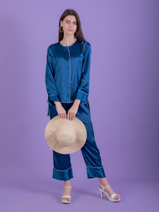 Azure High Low Pyjma Set