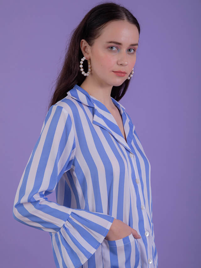 Candy Blue Stripe Set
