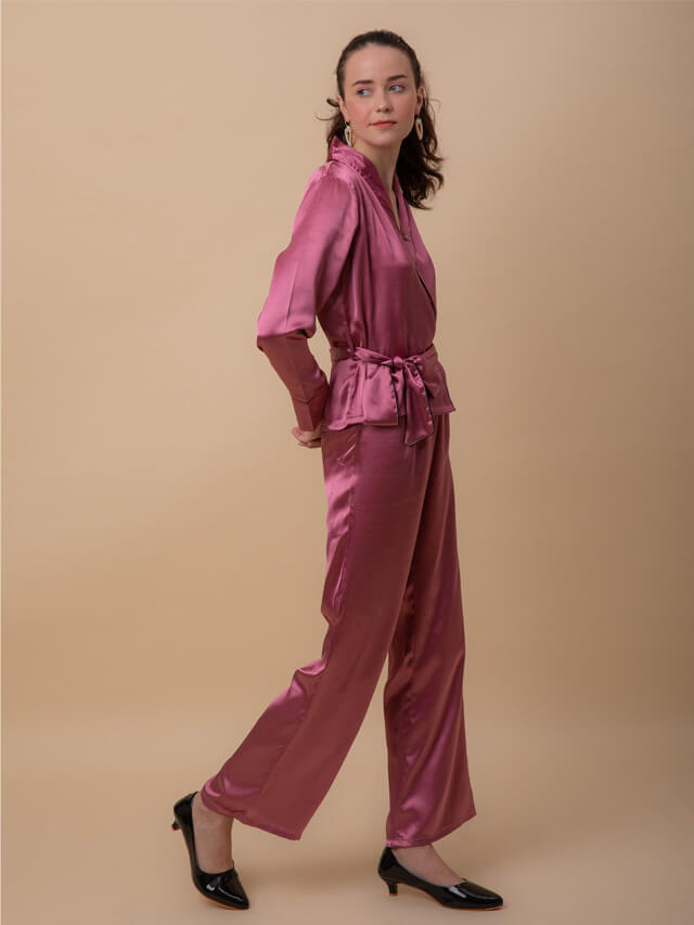 Coco Dusky Satin Robe Set