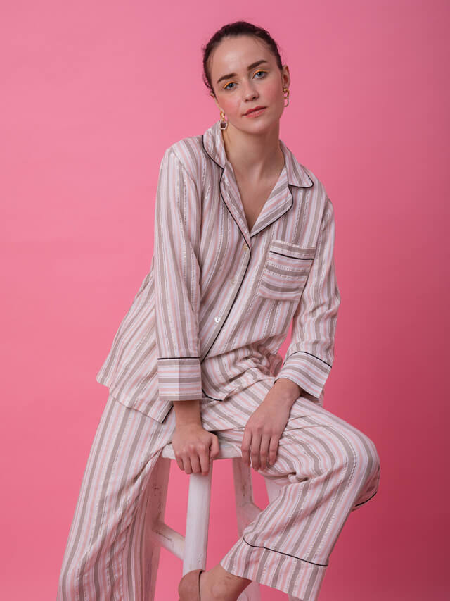Multi pink stripe set