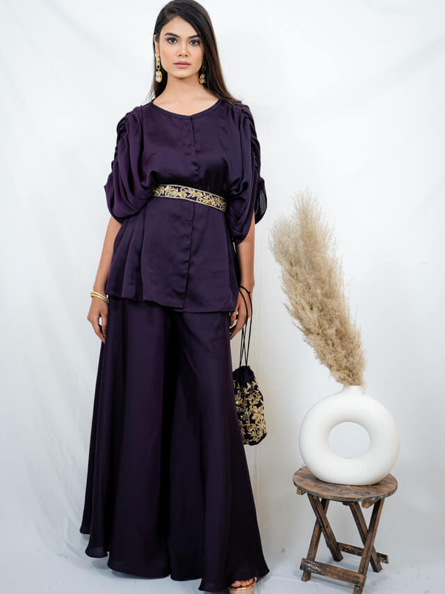 Purple tunic and sharara