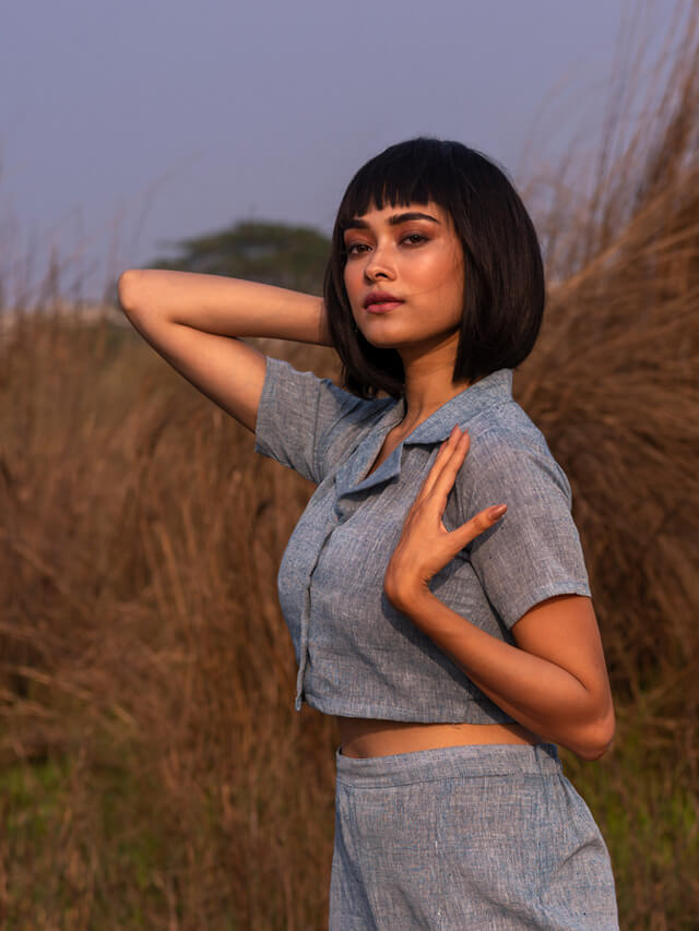 Indigo Midi Shorts