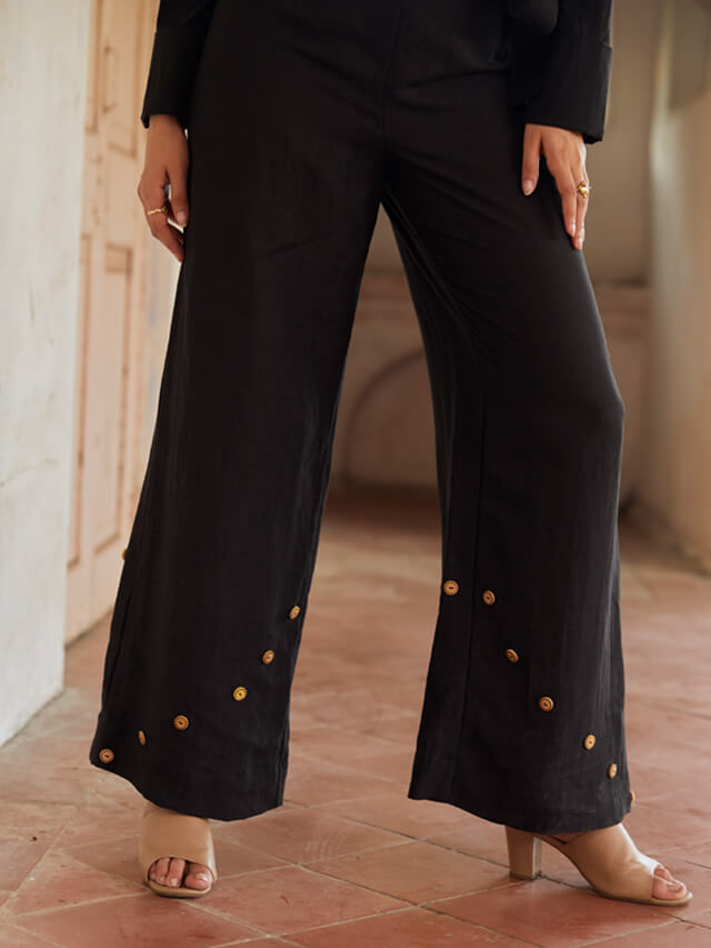 Perched Black Trousers