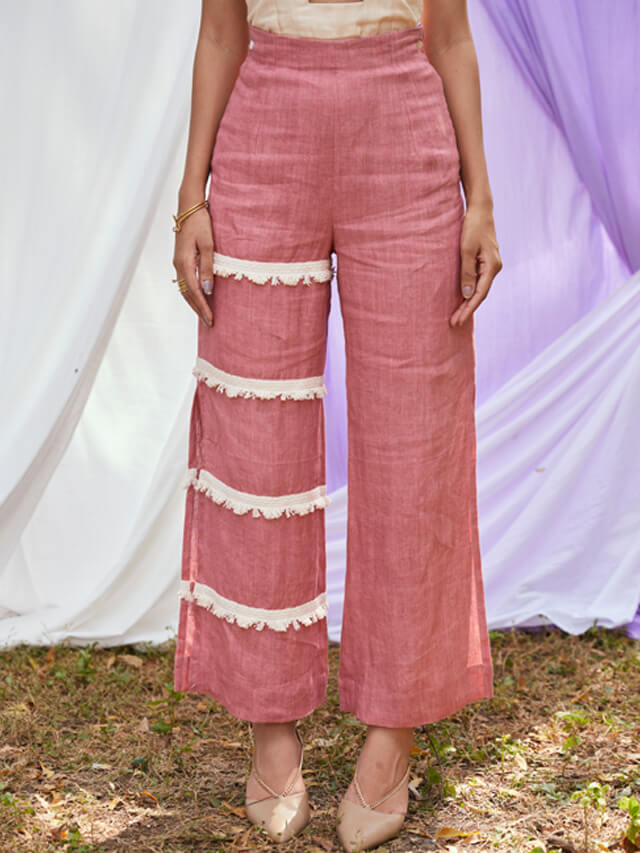 Rose shadow trousers