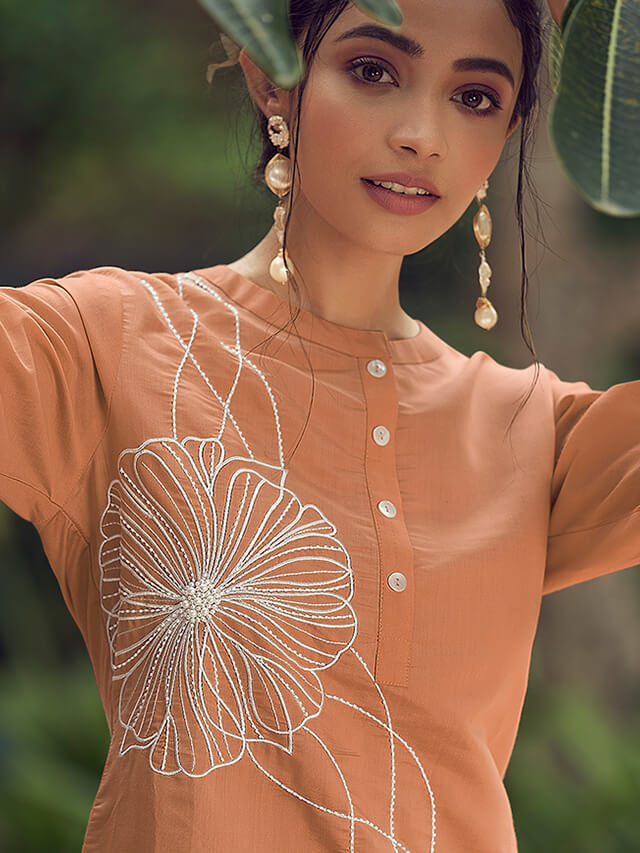 Chanderi silk fabric