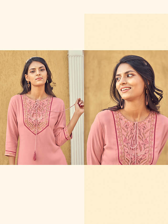 Super comfortable blush pink rayon to