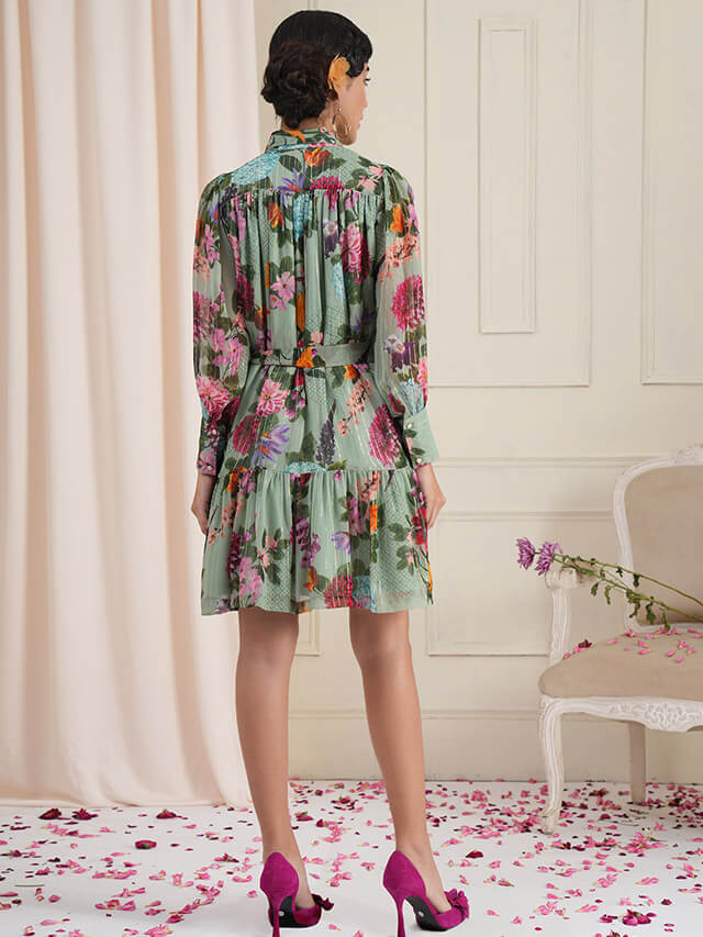 Aisha floral shirt dress