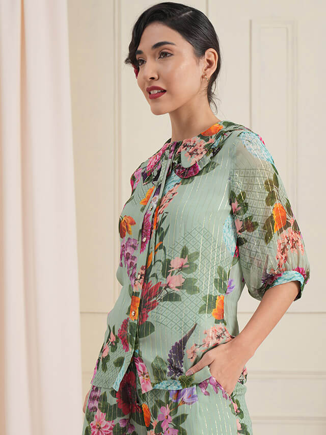 Avery floral blouson