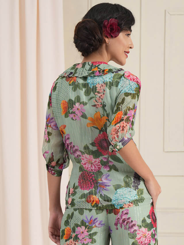 Avery floral blouson