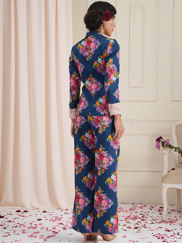 Diamont floral pantsuit