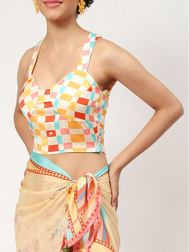 Mila check-mate bralette top