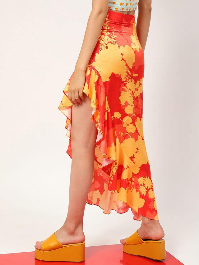 Kate sunkissed bloom frill skirt