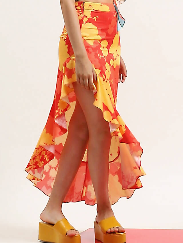 Kate sunkissed bloom frill skirt