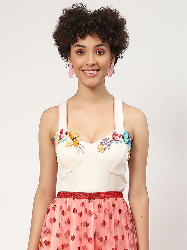 Mila embellished bralette top