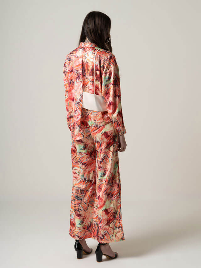 Printed Loose Short and Pant Set