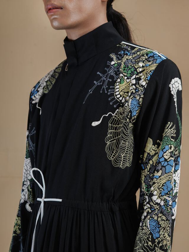Black germ jacket dress