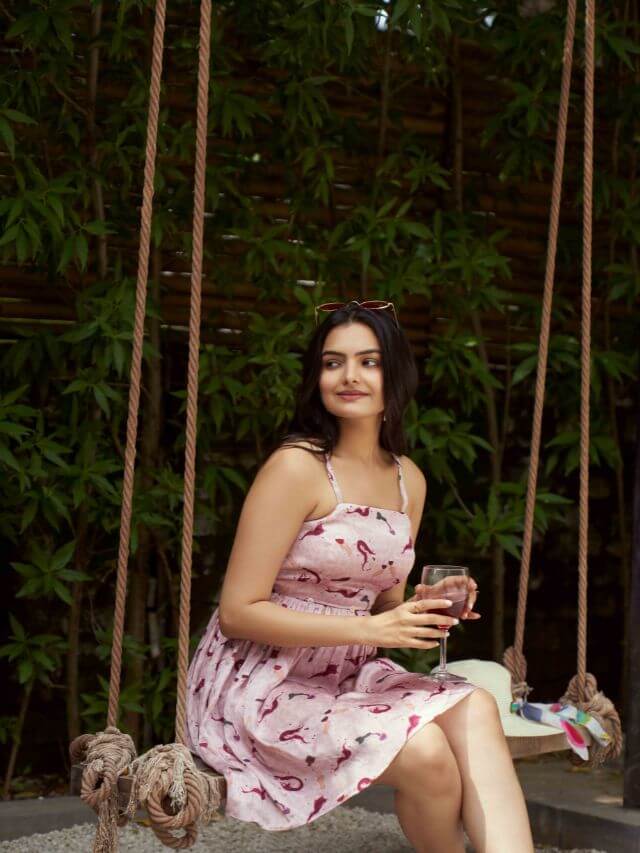 Wine o' clock detachable printed dress